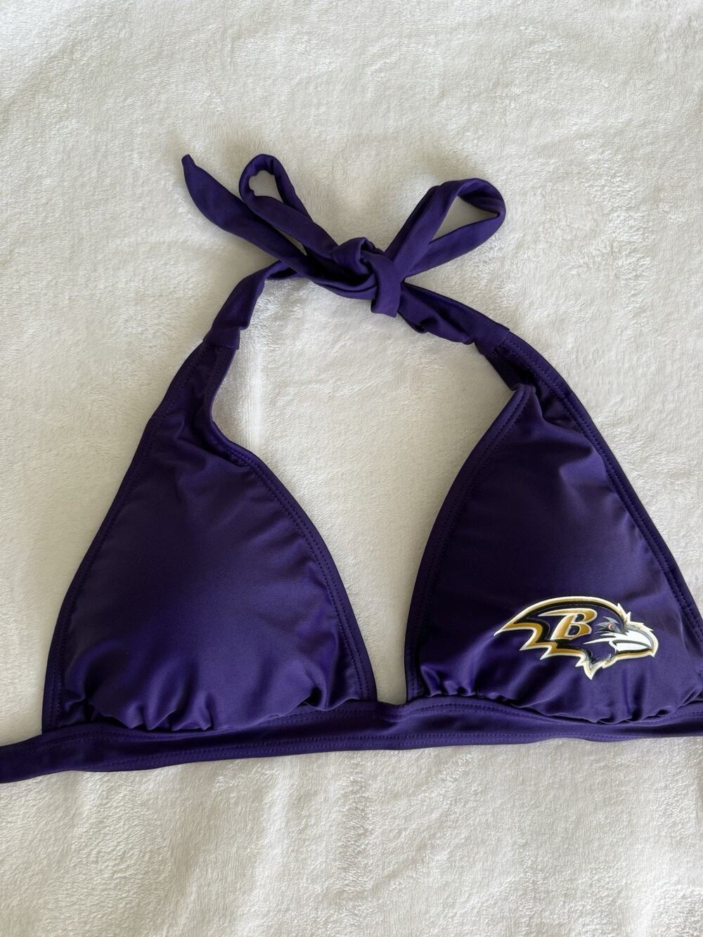 Baltimore Ravens Purple Bikini Top NFL Licensed, Size XL